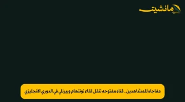مفاجأة للمشاهدين.. قناة مفتوحة تنقل لقاء توتنهام وبيرنلي في الدوري الإنجليزي